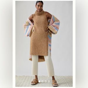 Anthropology Maxi Tunic Sweater - Camel Size S